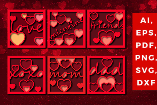 Multi Layer valentine bundle 3d SVG File SVG MD JOYNAL ABDIN 