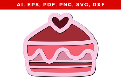 multi layer valentine cake SVG template SVG MD JOYNAL ABDIN 