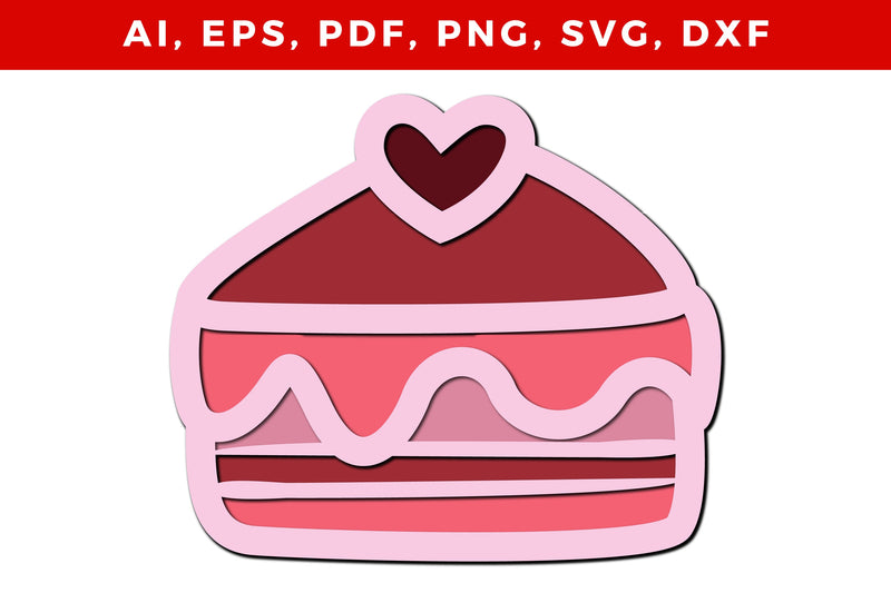 multi layer valentine cake SVG template SVG MD JOYNAL ABDIN 
