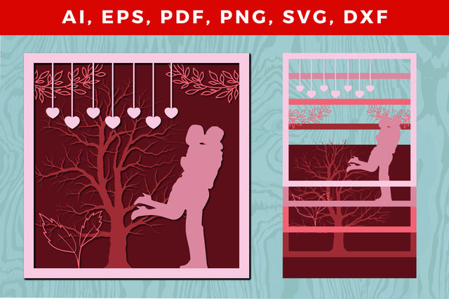 Multi-Layer valentine couple 3d SVG File SVG MD JOYNAL ABDIN 