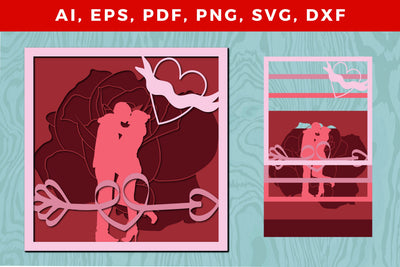 Multi-Layer valentine couple 3d SVG File SVG MD JOYNAL ABDIN 