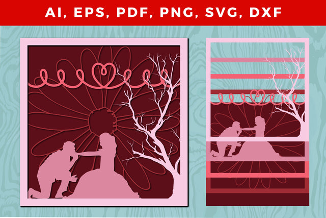 Multi-Layer valentine couple 3d SVG File SVG MD JOYNAL ABDIN 