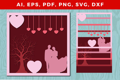 Multi-Layer valentine couple 3d SVG File SVG MD JOYNAL ABDIN 
