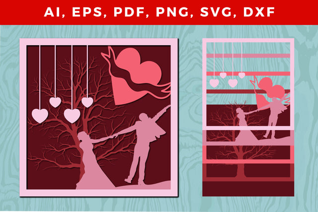 Multi-Layer valentine couple 3d SVG File SVG MD JOYNAL ABDIN 