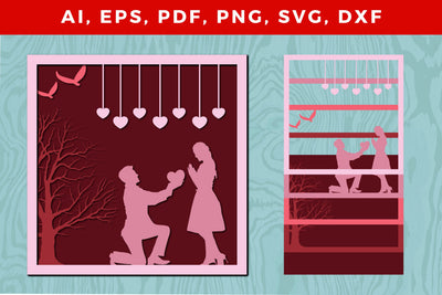 Multi-Layer valentine couple 3d SVG File SVG MD JOYNAL ABDIN 
