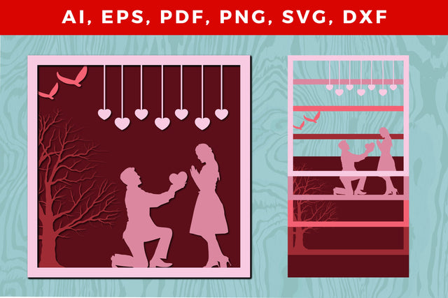 Multi-Layer valentine couple 3d SVG File SVG MD JOYNAL ABDIN 