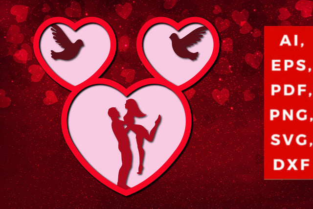 Multi Layer valentine Design 3d SVG File SVG MD JOYNAL ABDIN 