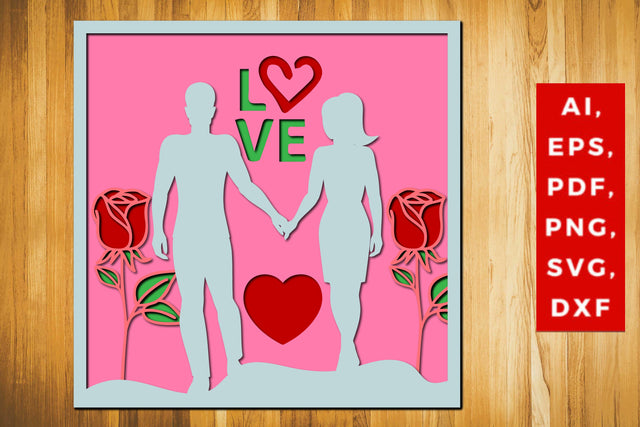 Multi Layer valentine Design 3d SVG File SVG MD JOYNAL ABDIN 