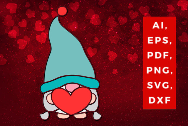multi-layer valentine Gnome svg cut file SVG MD JOYNAL ABDIN 