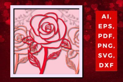 multi layer valentine rose design svg SVG MD JOYNAL ABDIN 
