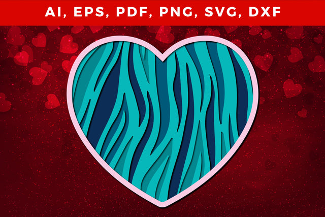 multi-layered 3D Valentine Hearts SVG, Layered Heart, 3D Heart, 3D Mandala, Heart Mandala, Valentine Card SVG, Papercut Heart, Valentine Mandala SVG MD JOYNAL ABDIN 