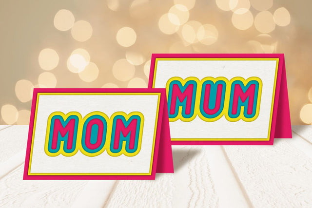 Multi-Layered Mom and Mum Papercut Card SVG SVG Risa Rocks It 