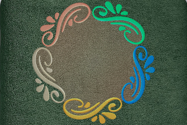 Multicolor wreath machine embroidery monogram frame Embroidery/Applique DESIGNS embroidery-workshop 