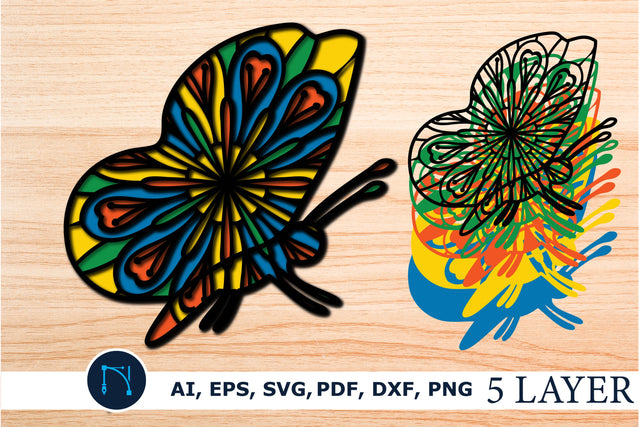 Multilayer Butterflies.Cricut SVG File SVG MD JOYNAL ABDIN 