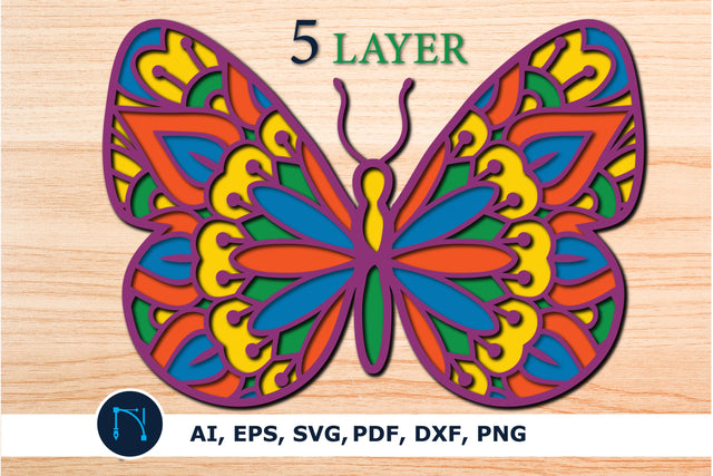 Multilayer Butterflies.Cricut SVG File SVG MD JOYNAL ABDIN 