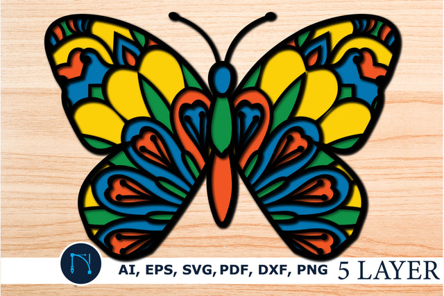 Multilayer Butterflies.Cricut SVG File SVG MD JOYNAL ABDIN 