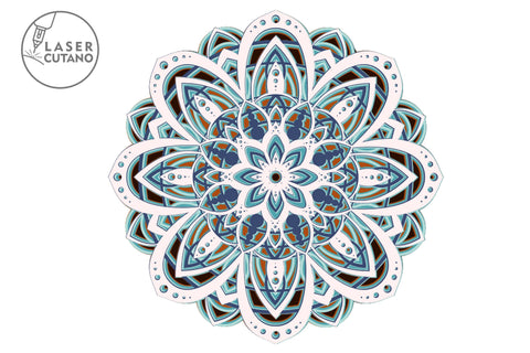 Multilayer Cut File MANDALA 1 SVG LaserCutano 