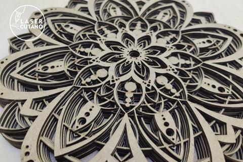 Multilayer Cut File MANDALA 1 SVG LaserCutano 