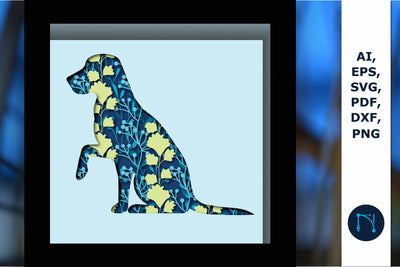 multilayer dog Shadow Box SVG with leaf SVG MD JOYNAL ABDIN 