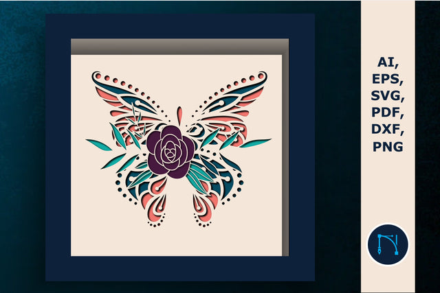 multilayer floral butterfly shadow box SVG MD JOYNAL ABDIN 