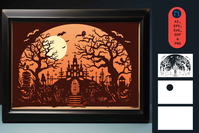 Multilayer Halloween Shadowbox SVG SVG MD JOYNAL ABDIN 