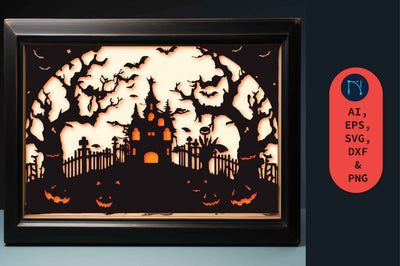 Multilayer Halloween Shadowbox SVG SVG MD JOYNAL ABDIN 