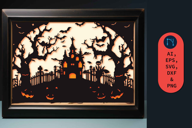 Multilayer Halloween Shadowbox SVG SVG MD JOYNAL ABDIN 