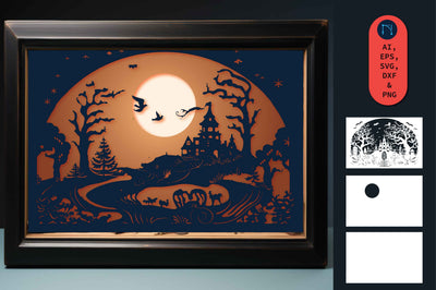 Multilayer Halloween Shadowbox SVG SVG MD JOYNAL ABDIN 