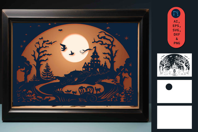 Multilayer Halloween Shadowbox SVG SVG MD JOYNAL ABDIN 
