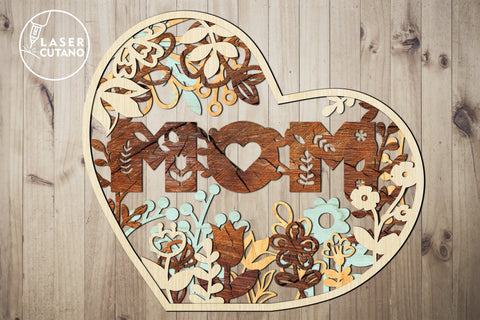 Multilayer Laser Cut File Mom SVG LaserCutano 