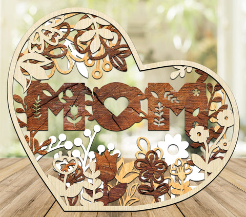 Multilayer Laser Cut File Mom SVG LaserCutano 