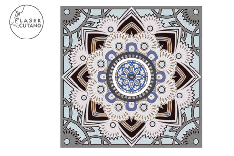 Multilayer Laser Cut Files Mandala 2, Sign SVG, 3D Designs SVG LaserCutano 