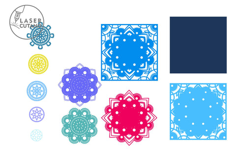 Multilayer Laser Cut Files Mandala 2, Sign SVG, 3D Designs SVG LaserCutano 