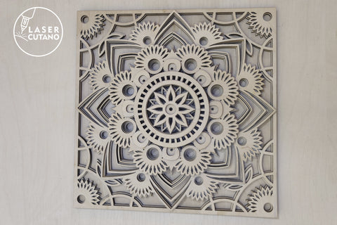 Multilayer Laser Cut Files Mandala 2, Sign SVG, 3D Designs SVG LaserCutano 