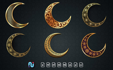 Multilayer Laser Cut Moon 3d SVG Bundle SVG naemmiah021 