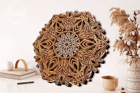 Multilayer MANDALA Cut Files for Laser Cut, Cricut, CNC Machines, Round SVG, 3D Designs SVG LaserCutano 