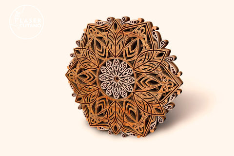Multilayer MANDALA Cut Files for Laser Cut, Cricut, CNC Machines, Round SVG, 3D Designs SVG LaserCutano 