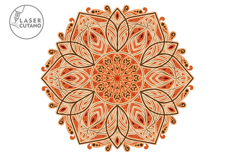 Multilayer MANDALA Cut Files for Laser Cut, Cricut, CNC Machines, Round SVG, 3D Designs SVG LaserCutano 