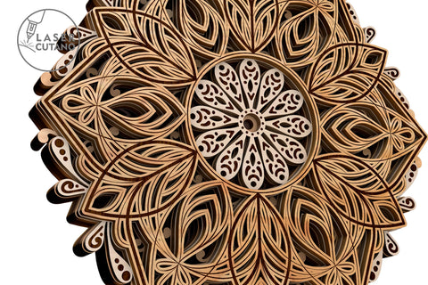 Multilayer MANDALA Cut Files for Laser Cut, Cricut, CNC Machines, Round ...