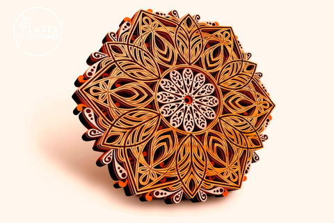 Multilayer MANDALA Cut Files for Laser Cut, Cricut, CNC Machines, Round SVG, 3D Designs SVG LaserCutano 