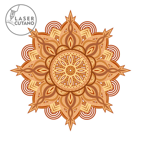 MULTILAYER MANDALA Laser Cut Files, Wall Home Decor, Multilayer Cut Files for Laser Cut Wood or Cricut, Paper Craft, Sign SVG, 3D Designs SVG LaserCutano 