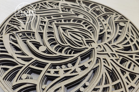 Multilayer Mandala LOTUS SVG LaserCutano 