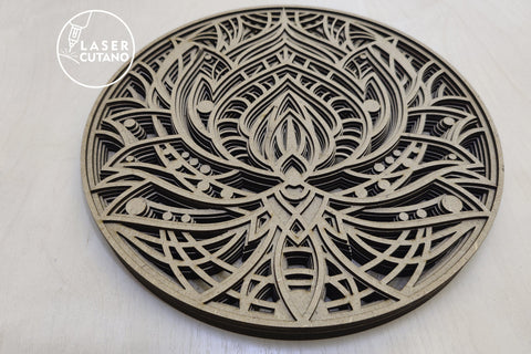Multilayer Mandala LOTUS SVG LaserCutano 