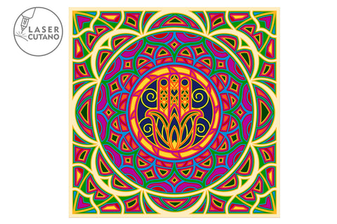 Multilayer MANDALA Wood or Paper Cut SVG LaserCutano 