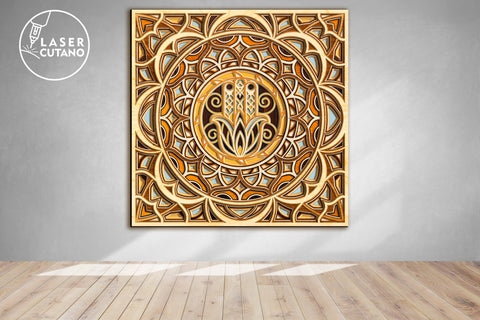 Multilayer MANDALA Wood or Paper Cut SVG LaserCutano 