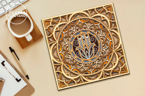Multilayer MANDALA Wood or Paper Cut SVG LaserCutano 