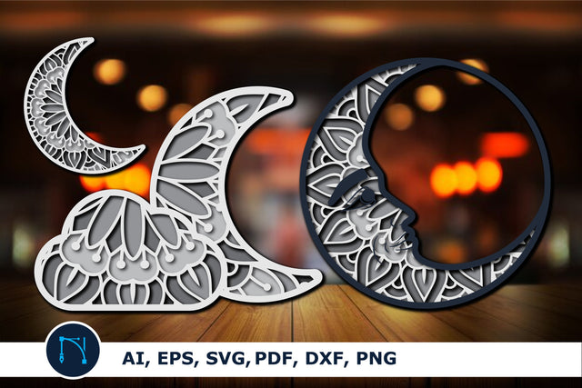 Multilayer Moon Mandala 3d SVG bundle SVG MD JOYNAL ABDIN 