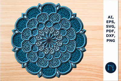 multilayer paper cut mandala 3d SVG SVG MD JOYNAL ABDIN 