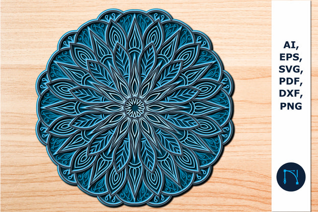 multilayer paper cut mandala 3d SVG SVG MD JOYNAL ABDIN 