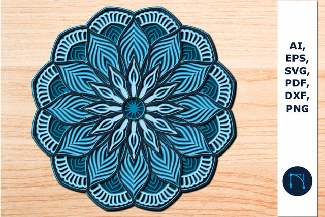 multilayer paper cut mandala 3d SVG SVG MD JOYNAL ABDIN 